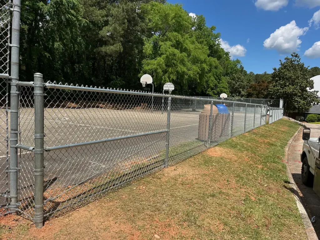 Public Chain-link Fence installation in Wake Forest, NC