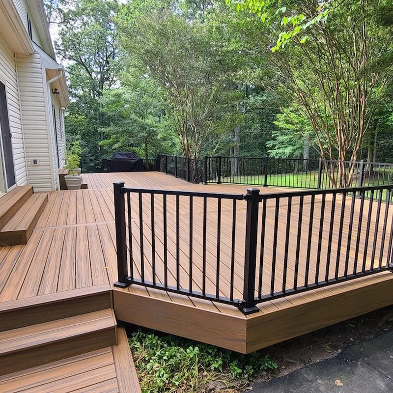 Trex Deck with Aluminum Railing installed in Raleigh, NC