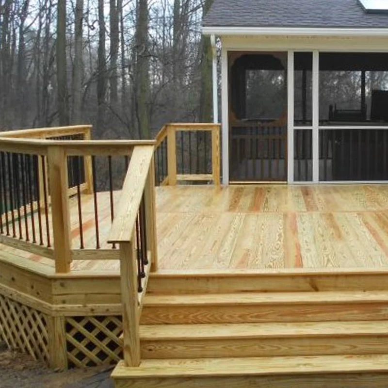 Wood Deck with lattice available in Durham, North Carolina